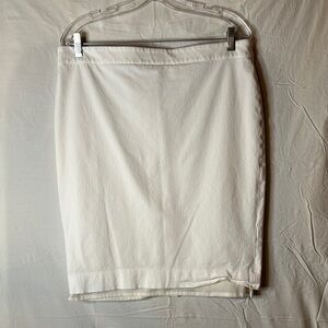 J. Crew White Knee-Length Pencil Skirt for Work